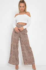 Leopard Print High Waisted Flares - Sybilla