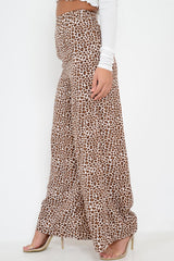 Leopard Print High Waisted Flares - Sybilla