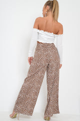 Leopard Print High Waisted Flares - Sybilla