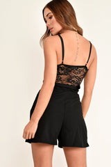 Leopard Print Lace Panelled Bodysuit - Lenya