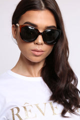Leopard Gold Cage Detail Sunglasses - Riko