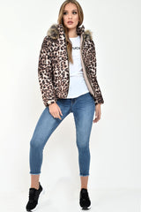 Leopard Print Puffer Coat - Soph
