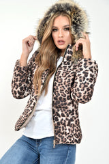 Leopard Print Puffer Coat - Soph