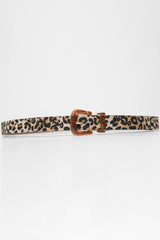 Leopard Print Tortoise Shell Detail Belt - Arabell