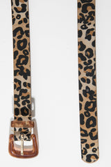 Leopard Print Tortoise Shell Detail Belt - Arabell