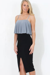 Silver Strappy Bodysuit - Letania