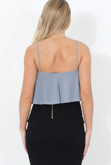 Silver Strappy Bodysuit - Letania