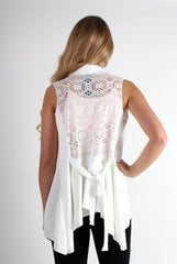 Lexi White Lace Back Jacket