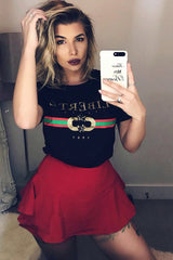 Black Liberte Slogan T-shirt - Eleanor