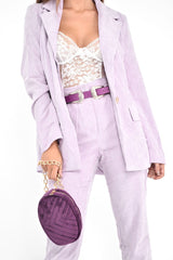 Purple Velvet Western Belt - Maddilyn