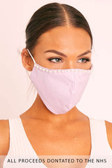 Lilac Pearl Detail Face Mask - Lula