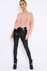 Rose Cable Knit Scalloped Hem Jumper - Lilliana