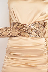 Nude Snake Oversized Gold Belt - Vicy