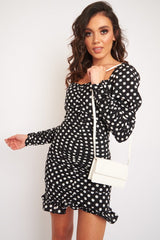 White Croc Folded Clutch Handbag - Verlie