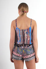 Lily Paisley Tassel Playsuit