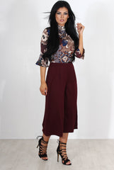 Lima Wine Culotte Trousers