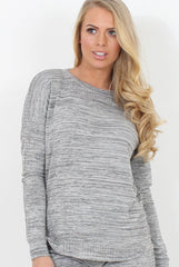 Light Grey Diamonte Loungewear - Linnea