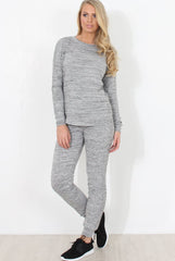 Light Grey Diamonte Loungewear - Linnea