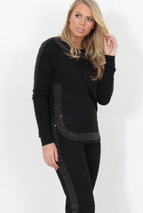 Black Diamonte Loungewear - Linnea