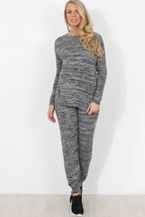 Dark Grey Diamonte Loungewear - Linnea