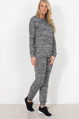 Dark Grey Diamonte Loungewear - Linnea