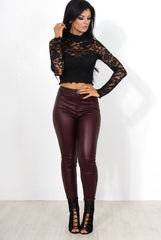 Lissa Black Lace Crop Top