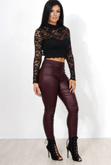 Lissa Black Lace Crop Top