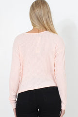 Liv Pink Ribbed Top