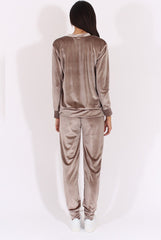 Grey Velvet Tracksuit- Liv