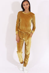 Mustard Velvet Tracksuit- Liv