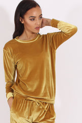 Mustard Velvet Tracksuit- Liv