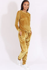 Mustard Velvet Tracksuit- Liv