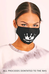 Black Live Your Dream Slogan Face Mask - Aalani
