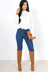 Liya White Lace Crochet Top