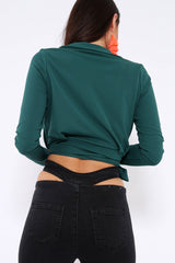 Green Tie Belt Blazer Top - Liyla