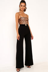 Leopard Print Mesh Lion Belted Bodysuit - Lizzie