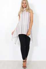 Alli Pink Split Back Top