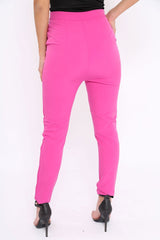 Fuchsia Tailored Cigarette Trousers - Lois