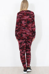 Wine Camouflage Loungewear -Lolo