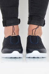 Lorraine Blue Sparkle Trainers