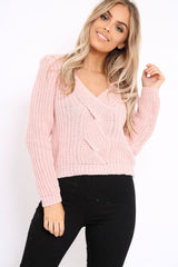 Rose Chunky Twist Knit Jumper - Loren
