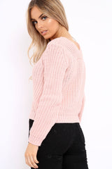 Rose Chunky Twist Knit Jumper - Loren