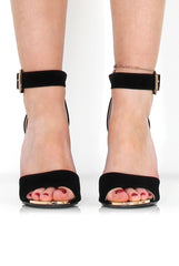 Lornah Black Suede Strappy Heels