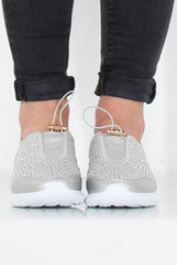 Lorraine Grey Sparkle Trainers
