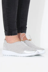 Lorraine Grey Sparkle Trainers