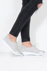 Lorraine Grey Sparkle Trainers