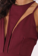 Purple Cut Out Strappy Midi Dress - Lotus