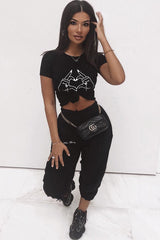 Black Hand Heart Graphic T Shirt - Luana