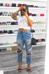 White Hand Heart Graphic T Shirt - Luana