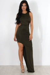 Luana Khaki Maxi Dress